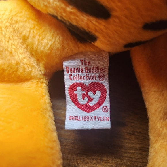 GARFIELD TY Beanie Buddies  Lying Down *RETIRED* Rare 2006 12" Long Orange Cat - Picture 5 of 8
